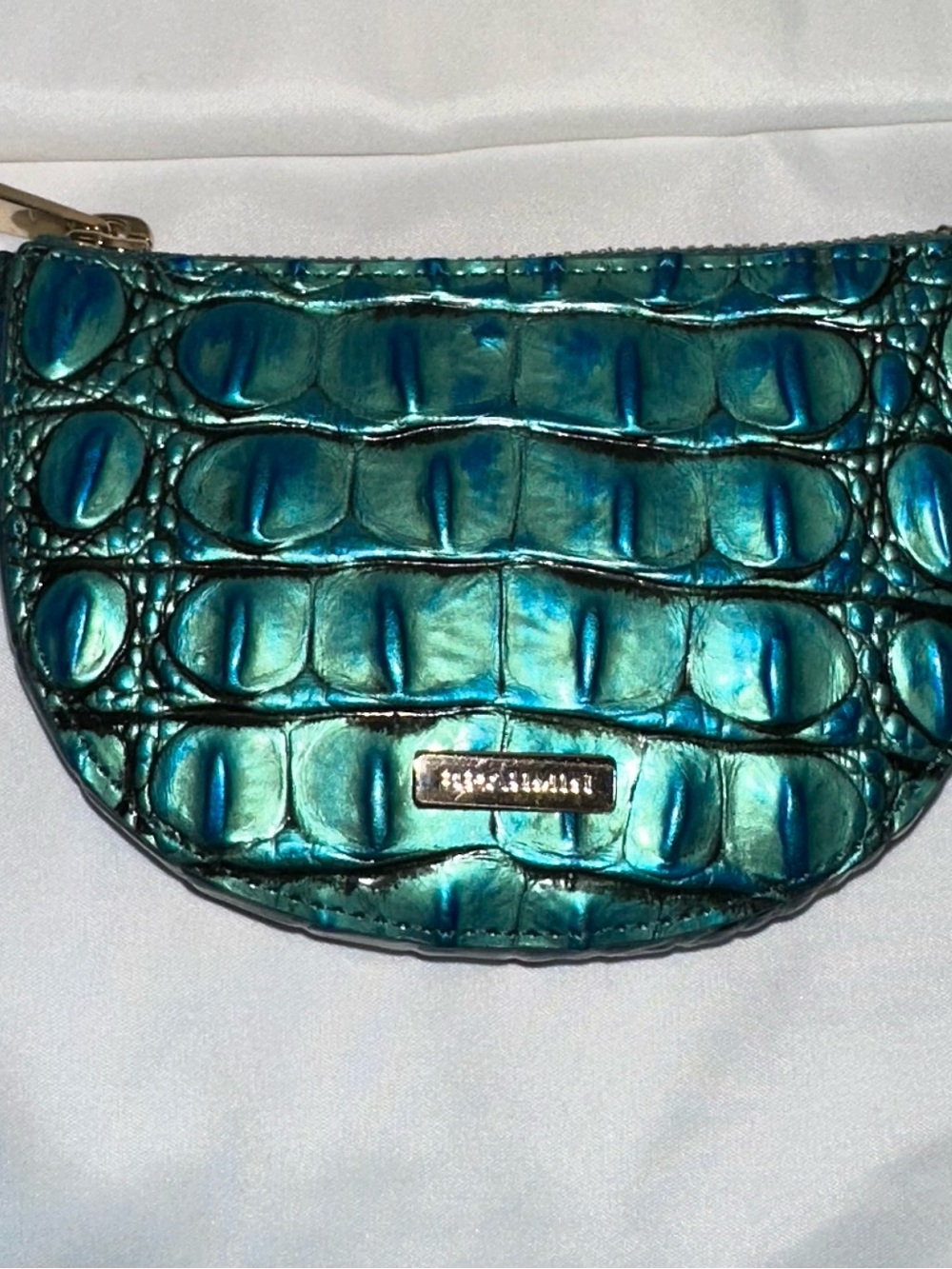 💚 EEUC Brahmin Elaine, Cordelia Wallet, and Britt Coin Purse in Peacock Shimmer - Picture 8 of 10